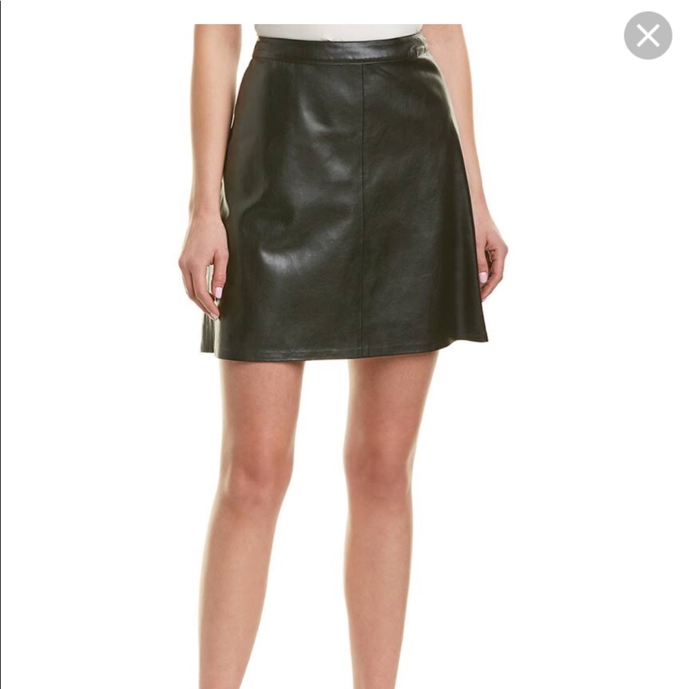 Vince camuto Black Faux-leather skirt